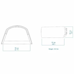 Merkloos Crua Twin Hybrid Tweepersoons Bivitent -Merkloos 08043d7568c4eb09