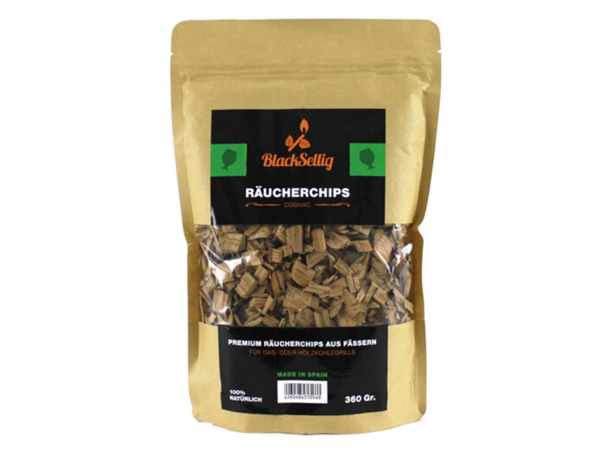 Merkloos BlackSellig Cognac 360 Gram Rookchips 3 Merkloos BlackSellig Cognac 360 Gram Rookchips