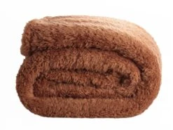 Merkloos PHLOX Teddy 130 X 170 Cm Plaid - Camel Bruin