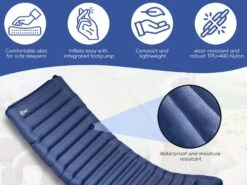 Merkloos Hikr® 10cm+ Slaapmat Met Ingebouwde Voetpomp - Blue -Merkloos 265870f9e7de989b