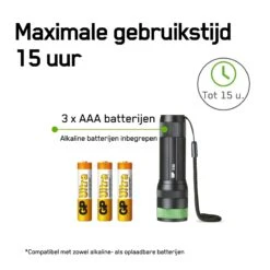 Merkloos GP C32 300 Lumen Zaklamp - Black 12 Merkloos GP C32 300 Lumen Zaklamp - Black -Merkloos 32c3238ff6db74e0