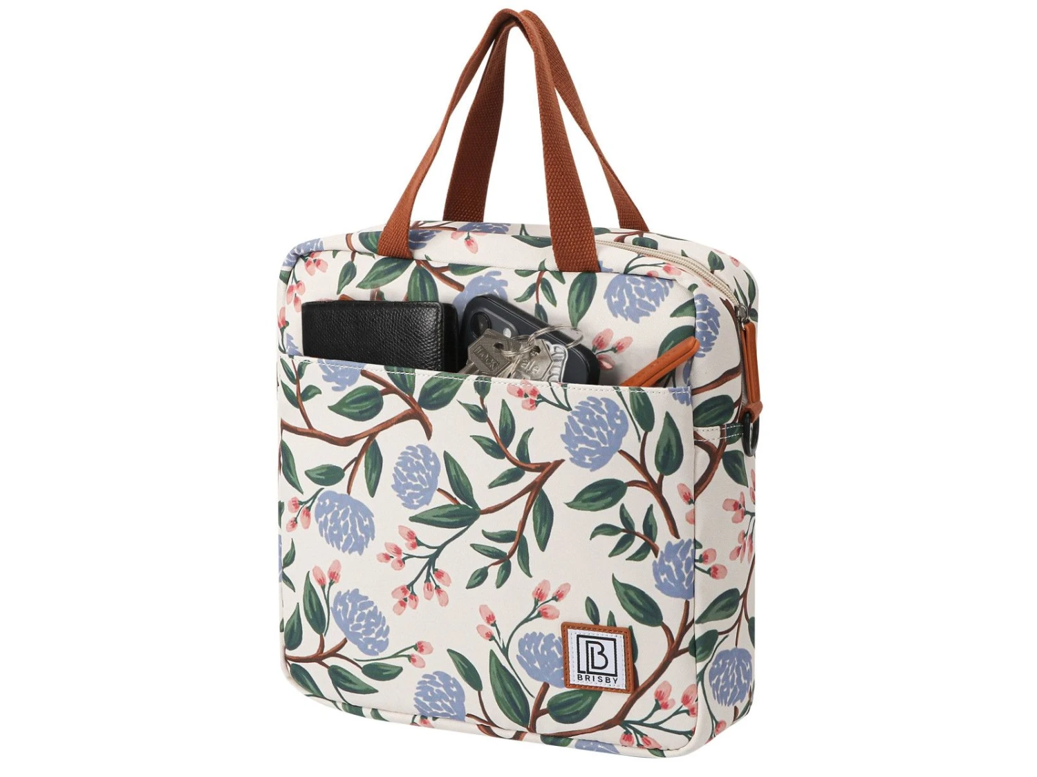 Merkloos Brisby Bloemetjes Wit 7 Liter Koeltas 4 Merkloos Brisby Bloemetjes Wit 7 Liter Koeltas - Afbeelding 2