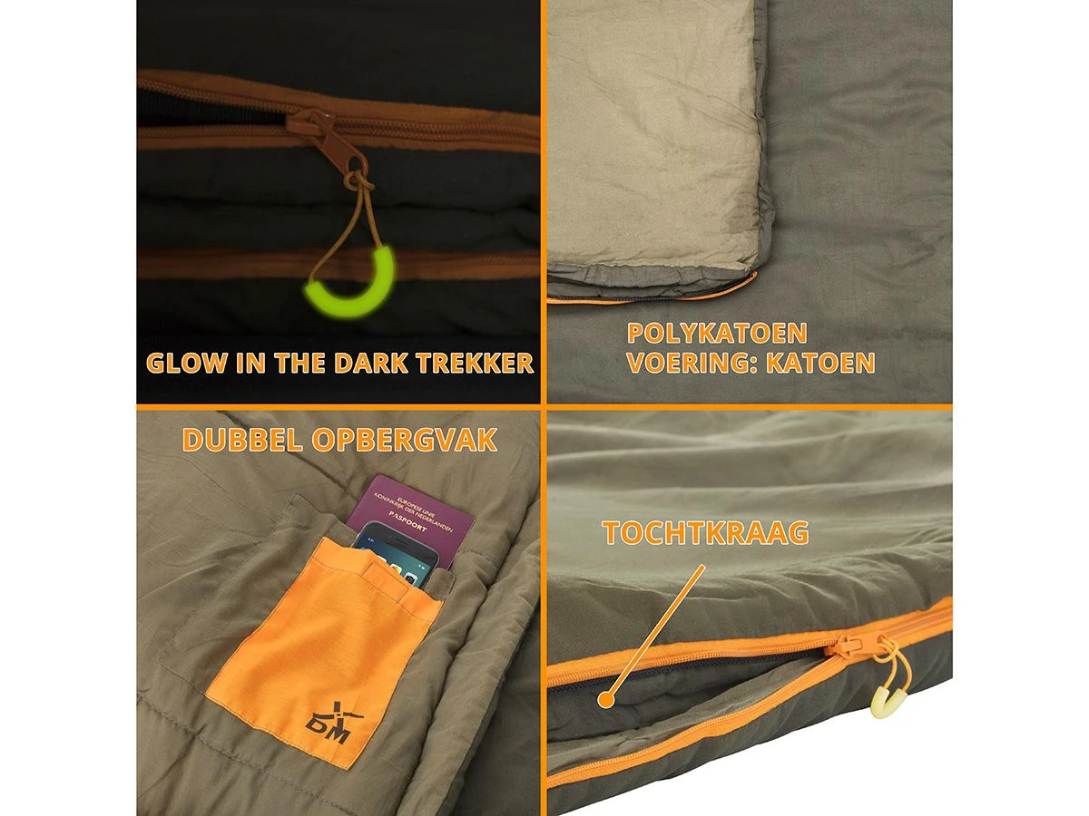 Merkloos Dutch Mountains Vlieland XL Slaapzak 5 Merkloos Dutch Mountains Vlieland XL Slaapzak - Afbeelding 3