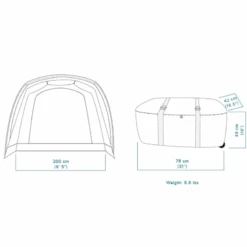 Merkloos Crua Tri Geisoleerde Tunneltent -Merkloos 6272a356bcfa26.74047559