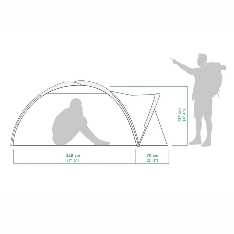 Merkloos Crua Outdoors Duo Koepeltent 4 Merkloos Crua Outdoors Duo Koepeltent - Afbeelding 3