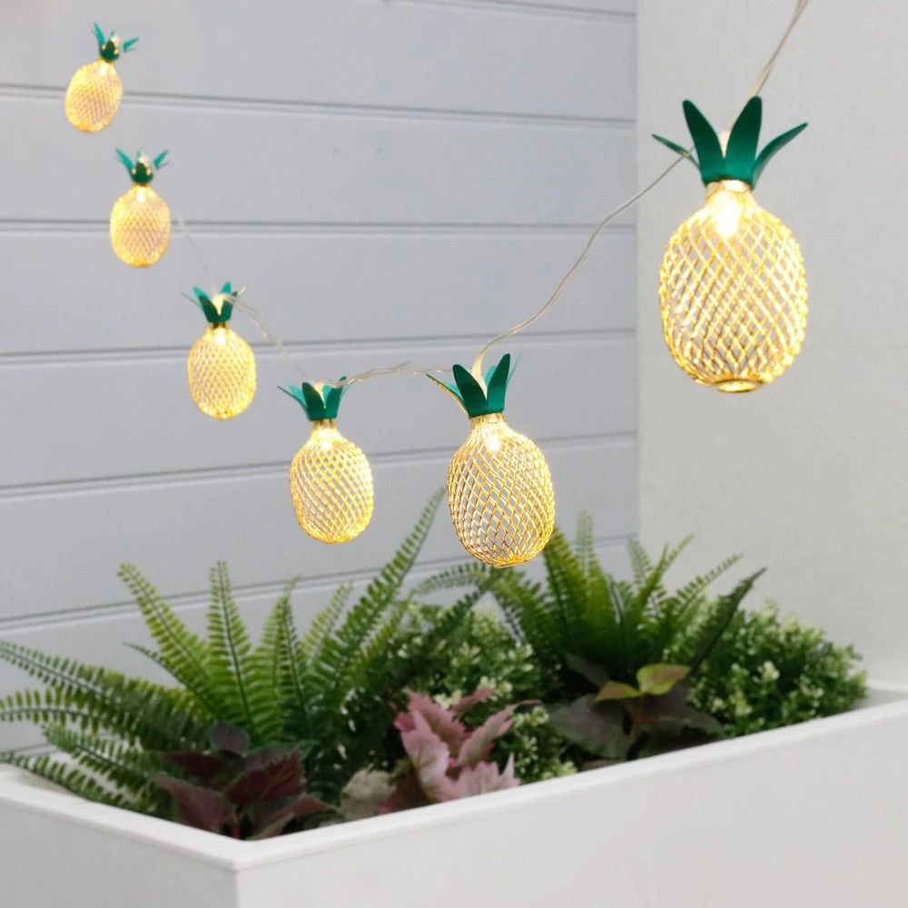 Merkloos Gardenwize 10 Ananas LED Lampjes Zonne-energie Lichtsnoer 4 Merkloos Gardenwize 10 Ananas LED Lampjes Zonne-energie Lichtsnoer - Afbeelding 2