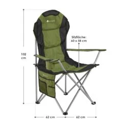 Merkloos Juskys Lido Vouwstoel - Green -Merkloos 64a7f063dfde55.74193399