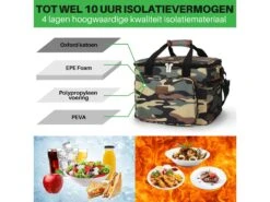 Merkloos Packaway 15 Liter Geïsoleerde Koeltas - Camo Green -Merkloos 64f742b88aad48.26995362
