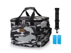 Merkloos Packaway 15 Liter Koeltas - Camo Grijs