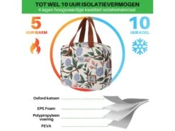 Merkloos Brisby Bloemetjes Wit 4 Liter Koeltas -Merkloos 64f83fe970f6a7.31337061