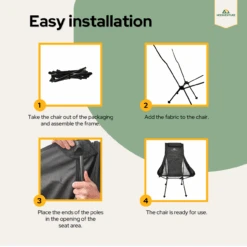 Merkloos Needventure Hoge Neksteun Kampeerstoel -Merkloos 662fe743bd6181.91348050