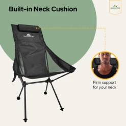 Merkloos Needventure Hoge Neksteun Kampeerstoel -Merkloos 662fe743c0d0e1.83332155
