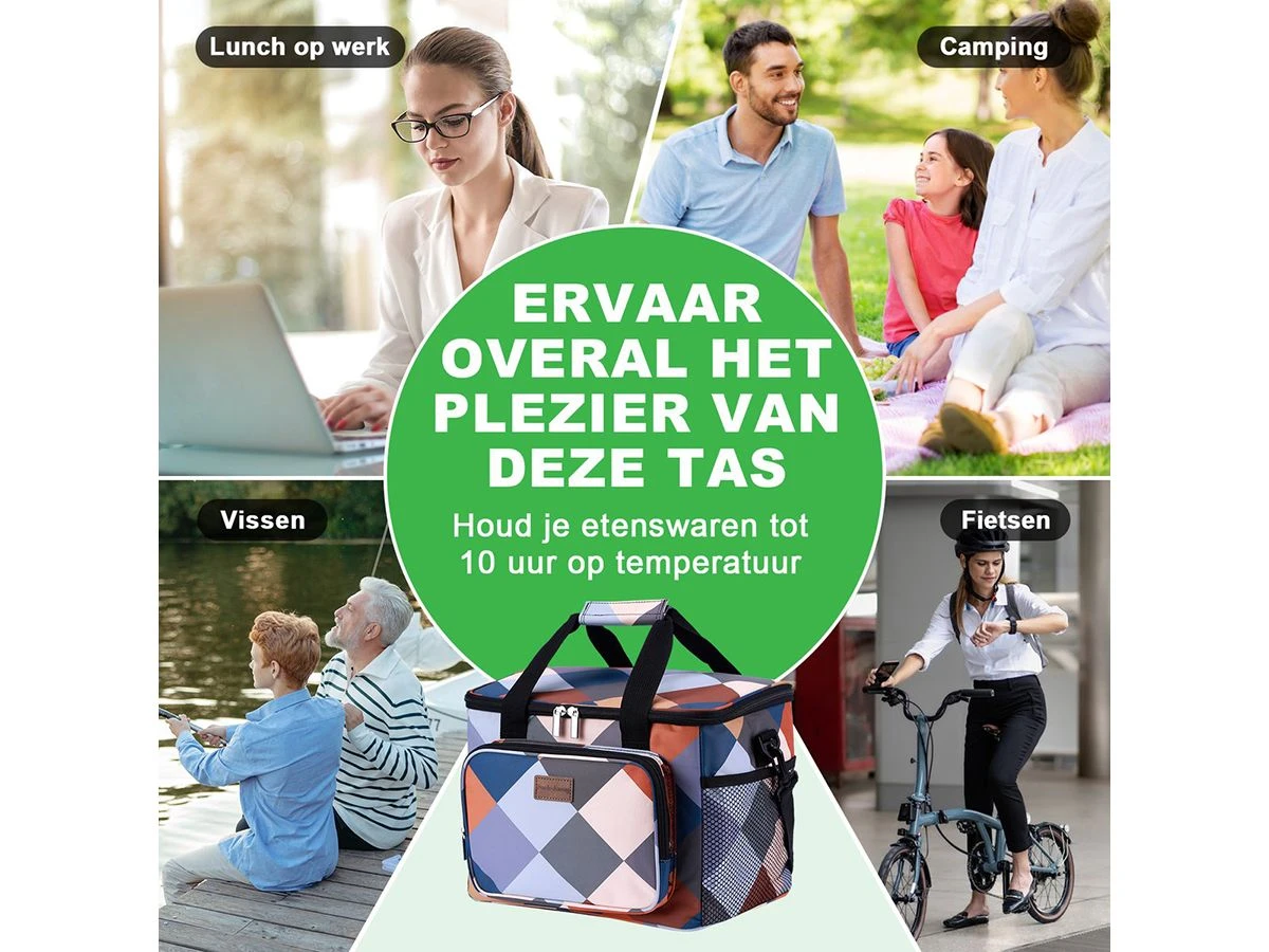 Merkloos Packaway 15 Liter Geïsoleerde Koeltas - Blok 7 Merkloos Packaway 15 Liter Geïsoleerde Koeltas - Blok - Afbeelding 5