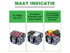 Merkloos Packaway 15 Liter Geïsoleerde Koeltas - White Flower -Merkloos 66605379d94412.27003950