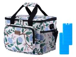 Merkloos Packaway 15 Liter Geïsoleerde Koeltas - White Flower