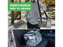 Merkloos Packaway 15 Liter Geïsoleerde Koeltas - White Flower -Merkloos 66605379df5d10.04912734