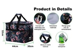 Merkloos Packaway 40 Liter Geïsoleerde Koeltas - Japanese Flower -Merkloos 666076926e0576.33365166