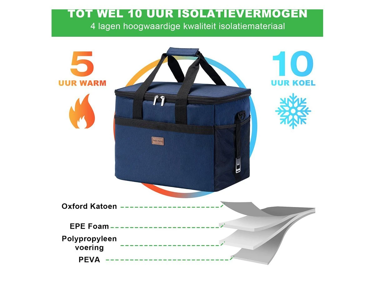 Merkloos Packaway 40 Liter Geïsoleerde Koeltas - Dark Blue 7 Merkloos Packaway 40 Liter Geïsoleerde Koeltas - Dark Blue - Afbeelding 5