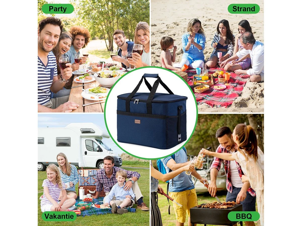 Merkloos Packaway 40 Liter Geïsoleerde Koeltas - Dark Blue 8 Merkloos Packaway 40 Liter Geïsoleerde Koeltas - Dark Blue - Afbeelding 6