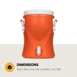 Merkloos Pinnacle Platino 3 Gallon Drankkoeler - Orange -Merkloos 66715b476219e7.15374703