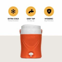 Merkloos Pinnacle Platino 2 Gallon Drankkoeler - Orange -Merkloos 66715b540c8bf4.11351892