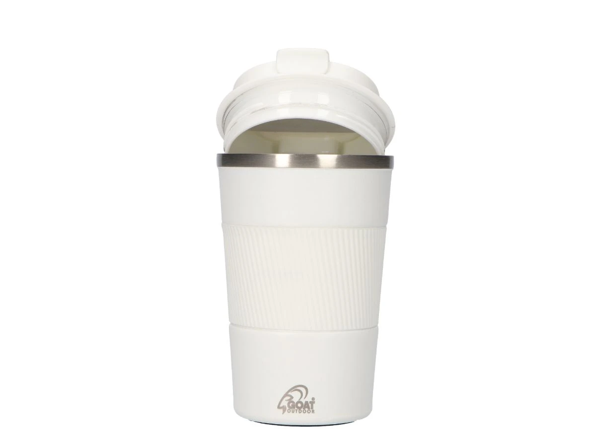 Merkloos GOAT Outdoor 380 Ml RVS Koffiebeker To Go - Wit 3 Merkloos GOAT Outdoor 380 Ml RVS Koffiebeker To Go - Wit