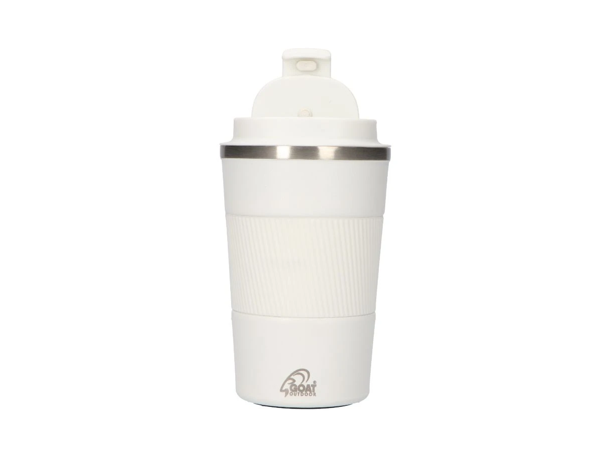 Merkloos GOAT Outdoor 380 Ml RVS Koffiebeker To Go - Wit 4 Merkloos GOAT Outdoor 380 Ml RVS Koffiebeker To Go - Wit - Afbeelding 2