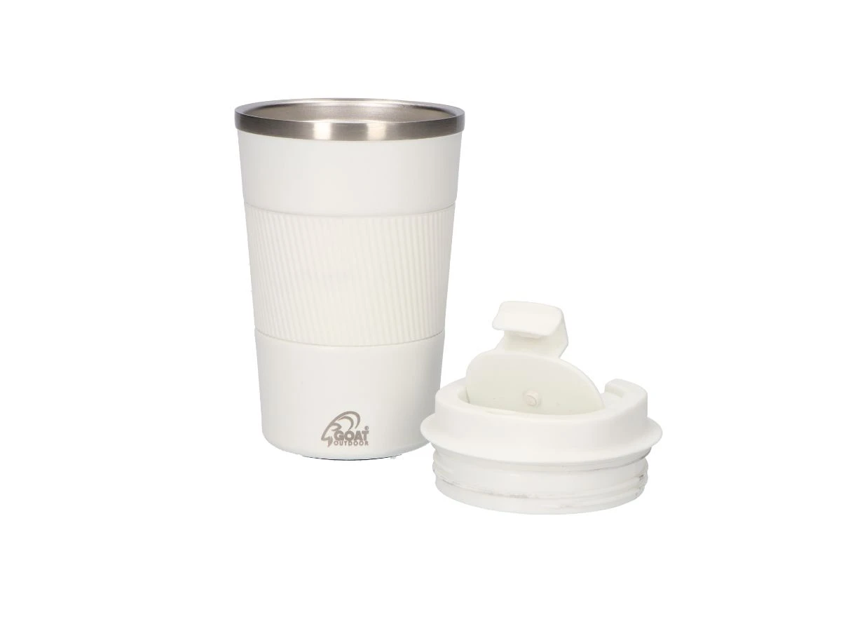 Merkloos GOAT Outdoor 380 Ml RVS Koffiebeker To Go - Wit 8 Merkloos GOAT Outdoor 380 Ml RVS Koffiebeker To Go - Wit - Afbeelding 6