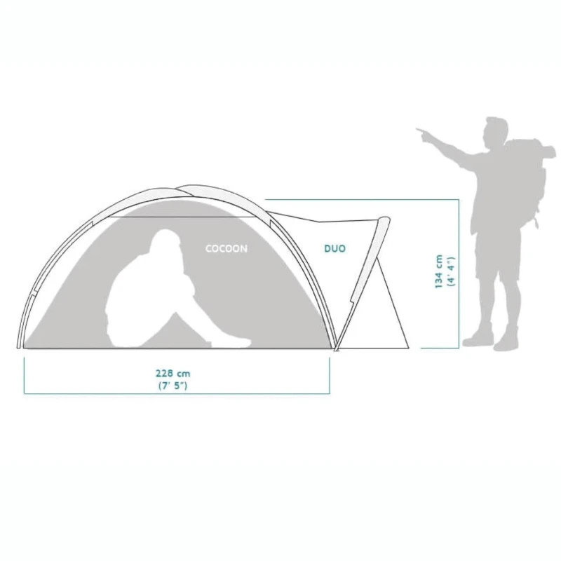 Merkloos Crua Duo Maxx Combo Lichtgewicht Tent + Culla Maxx Cocoon 7 Merkloos Crua Duo Maxx Combo Lichtgewicht Tent + Culla Maxx Cocoon - Afbeelding 5