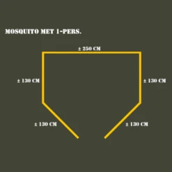 Merkloos Fosco Industries 1-persoons Klamboe -Merkloos 682efbdef8a7a1d5