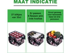 Merkloos Packaway 15 Liter Geïsoleerde Koeltas - Black Flower 12 Merkloos Packaway 15 Liter Geïsoleerde Koeltas - Black Flower -Merkloos 8b981c088403a050