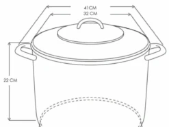 Merkloos Michelino RVS Soeppan - 14 Liter -Merkloos 943003630276b4bd