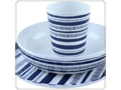 Merkloos OTIX Stripes 12-delig Serviessets - Blue -Merkloos 9d22bf7dcafcc980