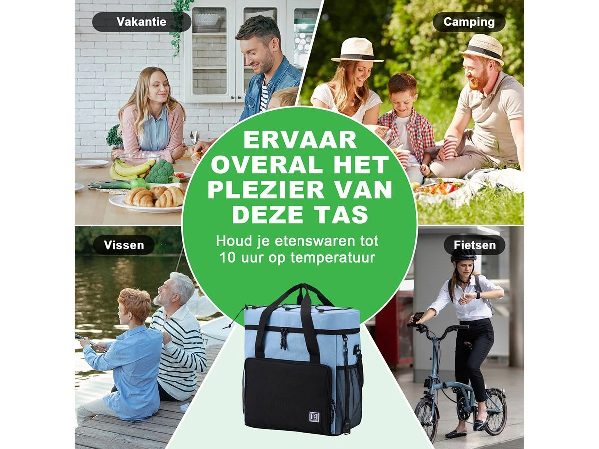Merkloos Brisby 4-laags Geïsoleerde 40 Liter Koeltas - Blue 7 Merkloos Brisby 4-laags Geïsoleerde 40 Liter Koeltas - Blue - Afbeelding 5