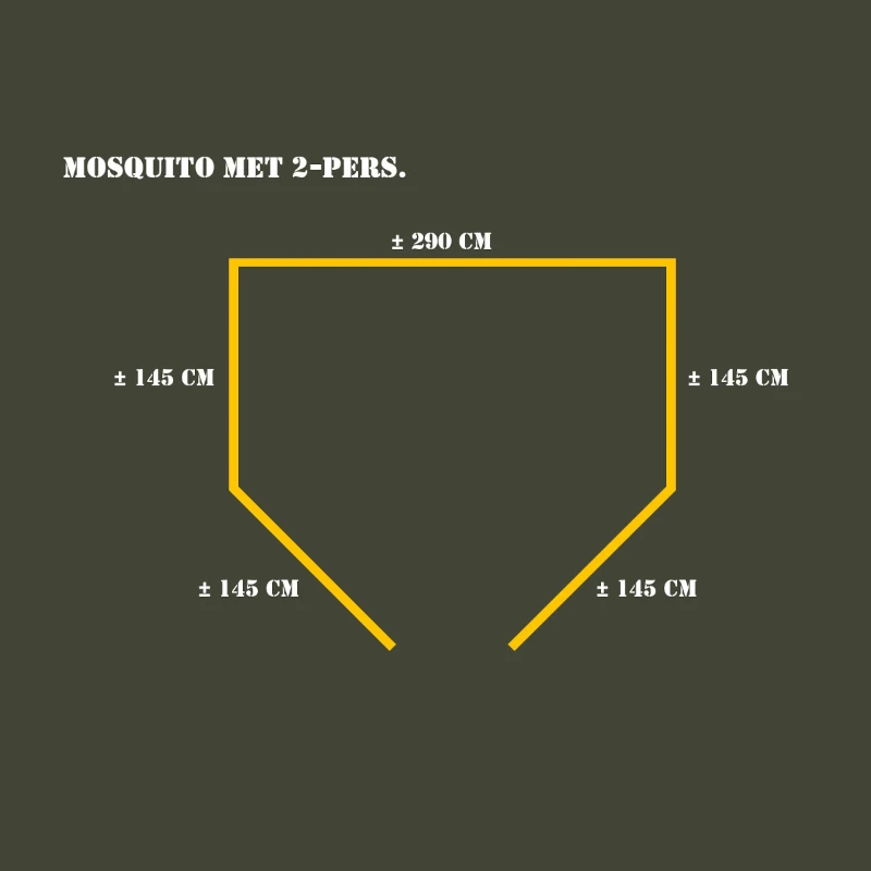Merkloos Fosco Industries 2-persoons Klamboe 6 Merkloos Fosco Industries 2-persoons Klamboe - Afbeelding 4