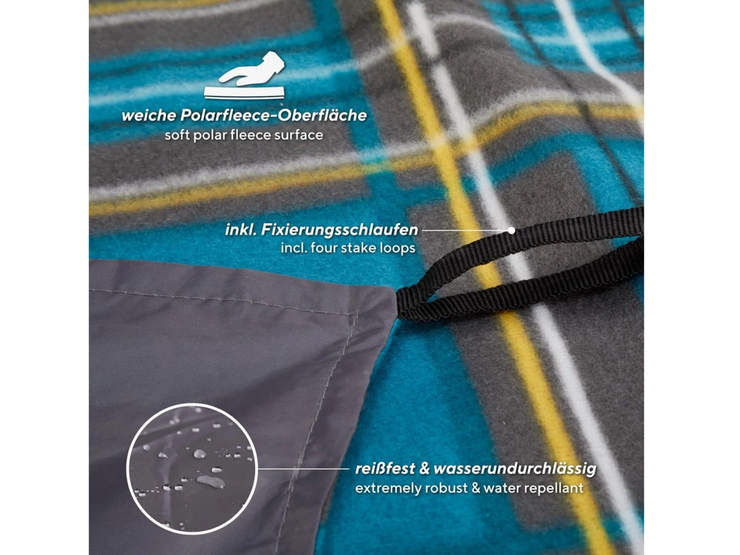 Merkloos Uquip Scotty XL Picknickkleed 6 Merkloos Uquip Scotty XL Picknickkleed - Afbeelding 4