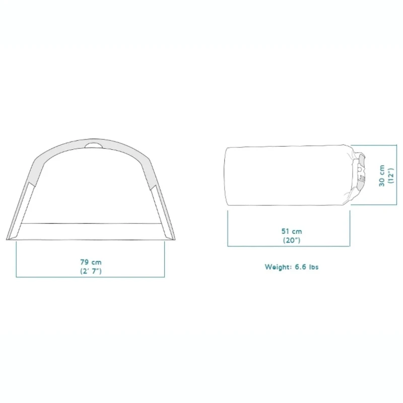 Merkloos Crua Outdoors Hybrid Shelter Bivi Tent 7 Merkloos Crua Outdoors Hybrid Shelter Bivi Tent - Afbeelding 5